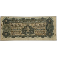 AUSTRALIA 1932 . ONE 1 POUND BANKNOTE . RIDDLE/SHEEHAN